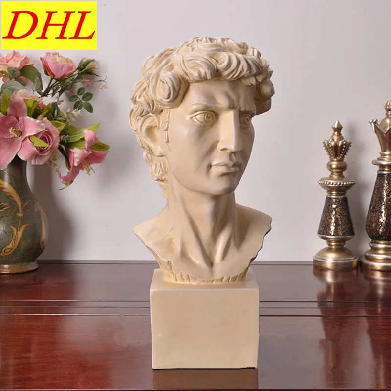 

Cute David Statue Figure Venus Bust Gypsum Michelangelo Buonarroti Home Decorations Collectible Colophony Crafts L2185