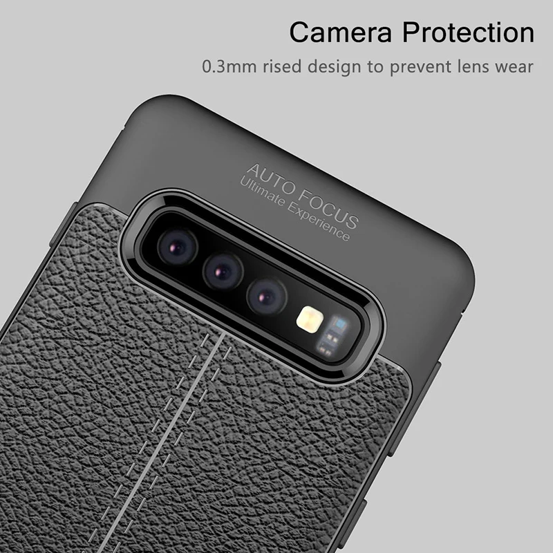 Чехол для Samsung Galaxy S10 кожаный мягкий чехол из ТПУ Plus S10E противоударный 360 полная
