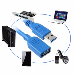 Синий USB 3,0 Удлинительный кабель для синхронизации данных с разъемом быстрой скорости