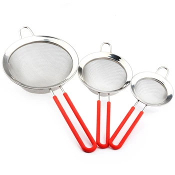 

New Arrival Stainless Steel Colanders & Strainers Flour Sieve Whisk For Cooking Oil Strainer Kitchen Accessories Mesh Trumpet