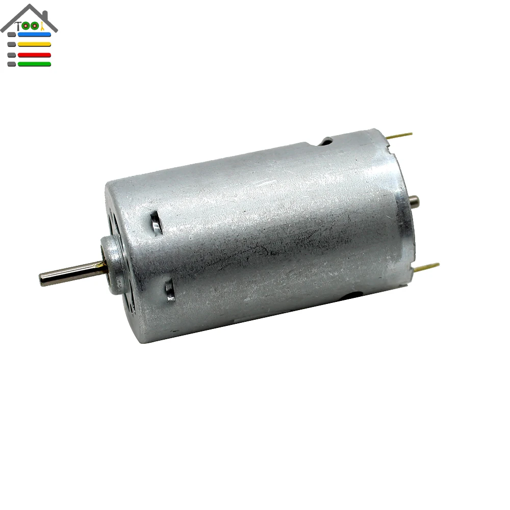 AUTOTOOLHOME 6-12V DC Motor High Torque Gear Carbon Brushes for R/C Power Wheels PCB Electrical Hand Drill Toy Model Tool 2.3mm quality brushes 775 motor 5mm shaft 60w power motors large torque 12 36v dc electric drill tool bearing with cooling fan motor