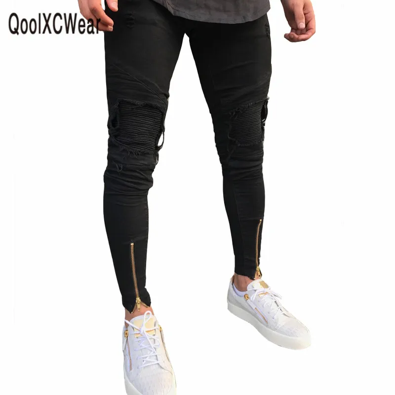 QoolXCWear hot sell men designer jeans black jeans men casual male jean skinny motorcycle high quality denim pants QoolXCWear hot sell men designer jeans black jeans men casual male jean skinny motorcycle high quality denim pants
