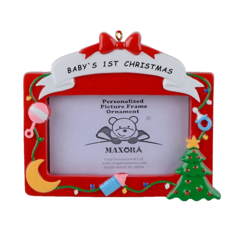 

Wholesale Resin Baby First Picture Frame Christmas ornaments Personalized Gifts For Baby, Home Decor, Christmas celebration