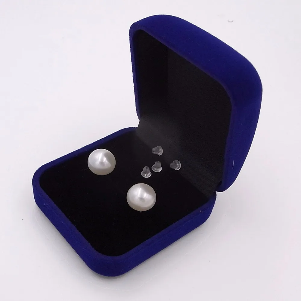 10-10.5mm silver stud earrings freshwater pearl