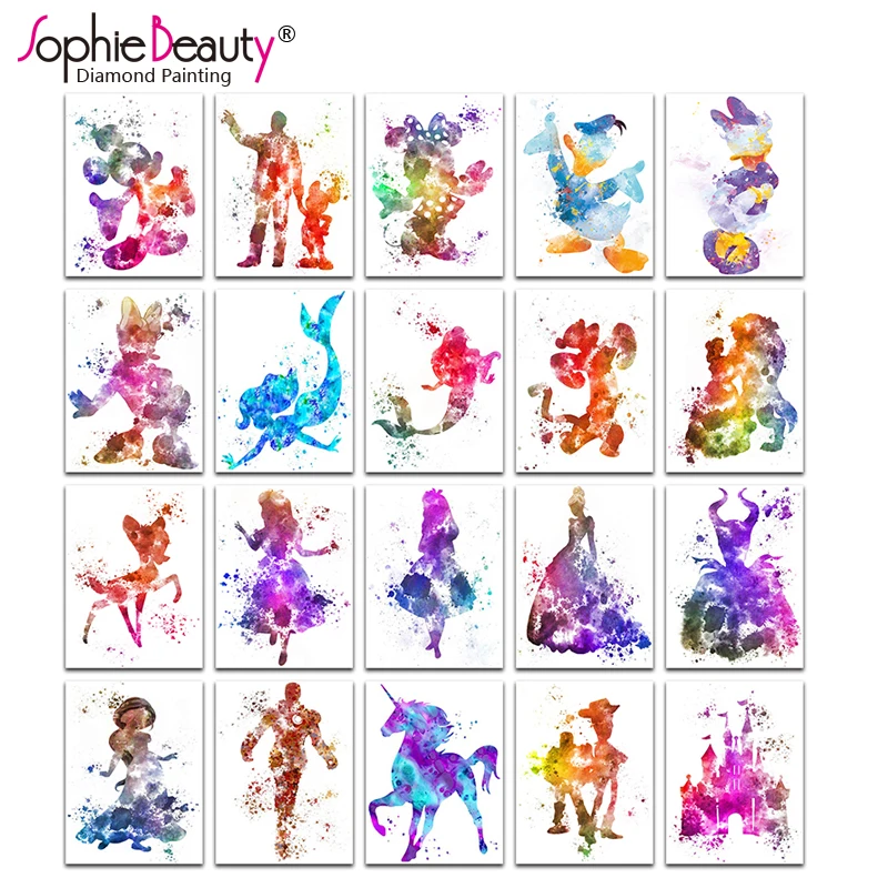 

5D DIY Diamond painting Cross stitch Cartoon Full Square Diamond embroidery Mickey Mouse Full Round Diamond mosaic US Animation