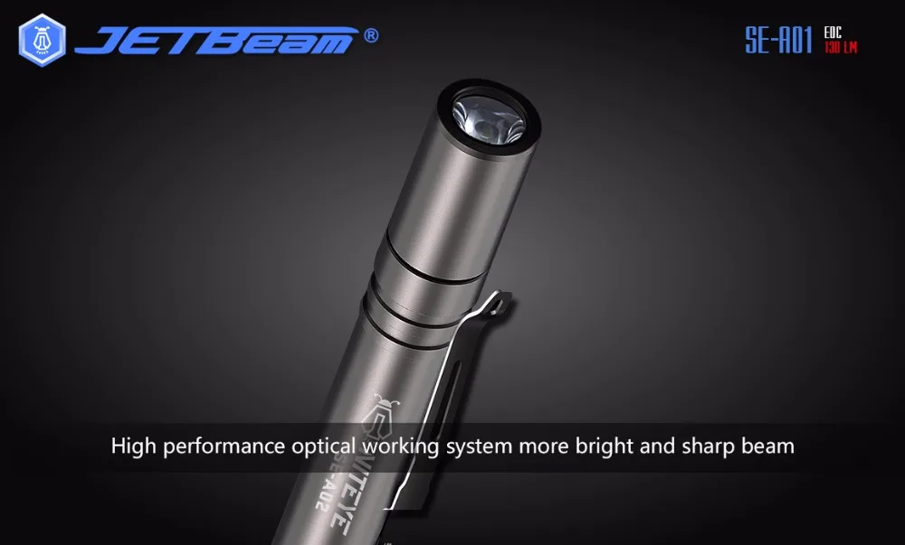 Маленький фонарик JETBeam se-a01 CREE XP-G Max 130 люмен 409cd тактический переключатель Tailcap AAA батареи факел для каждый день носить