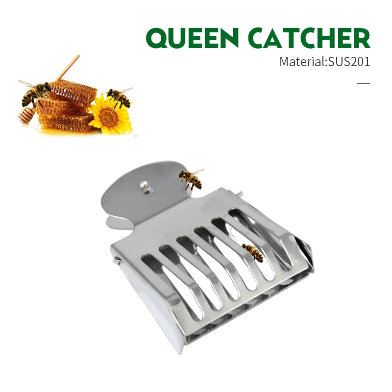 Brand 2PCS Queen Catcher Beekeeping Queen Bee Catcher Cage Stainless Steel Bee Catcher Clip Durable Material Beekeeper Tools