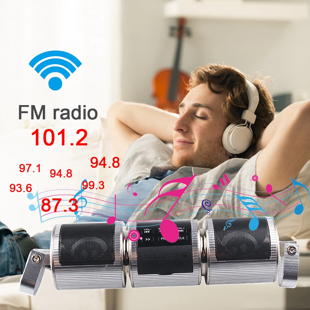 2 Цвета, мотоцикл MP3 музыкальный плеер мотоцикл Bluetooth динамик FM радио водонепроницаемый регулируемый кронштейн аудио плеер