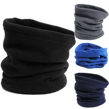 Unisex Winter Thermal Polar Fleece Scarf Face Mask Neck Warmer Hat