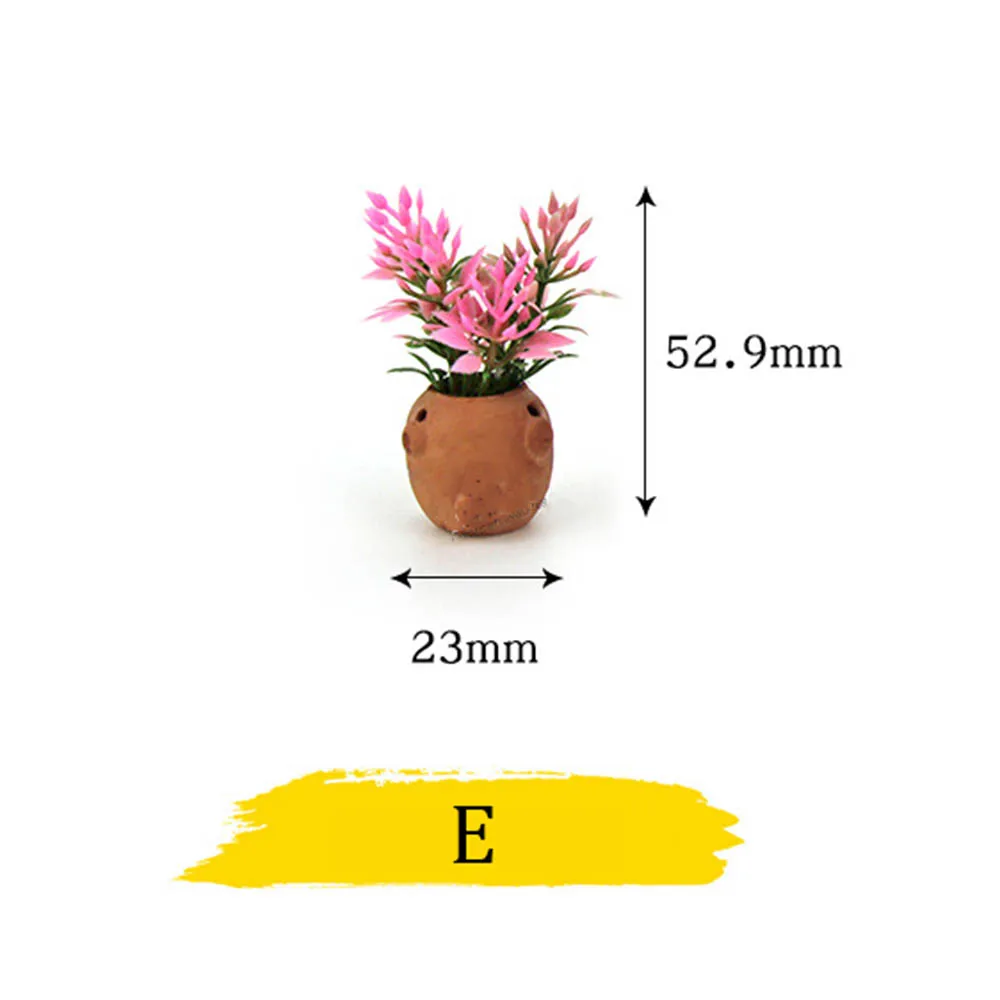 1/12 кукольный домик Миниатюрные аксессуары маленькое растение в горшке Моделирование Цветок модель игрушка украшение для кукольного домика