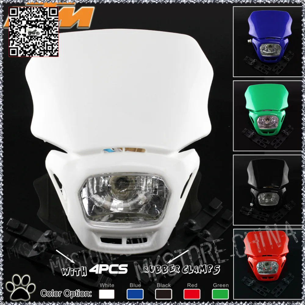 Fashion Dirt Bike Motocross Supermoto Universal Headlight Headlamp