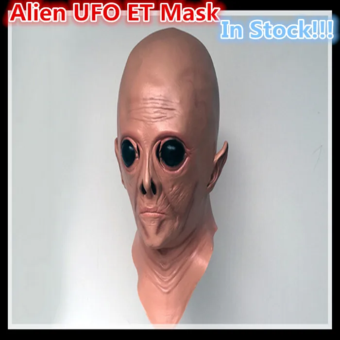 

Scary Silicone Face Mask Realistic Alien Ufo Extra Terrestrial Party Et Horror Rubber Latex Full Masks For Costume Party Cosplay