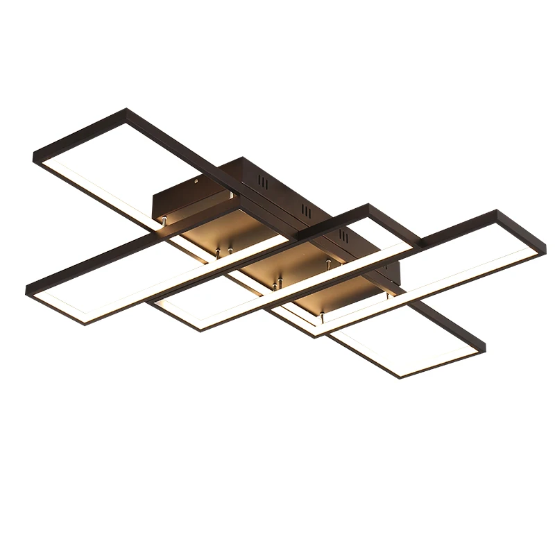 

VEIHAO Modern led Coffee/Black/White ceiling chandelier for living room bedroom led restaurant chandeliers lighting fixtures