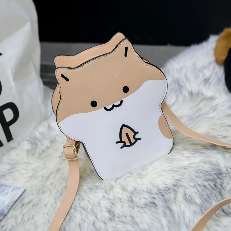 

Cartoon Cute Animal Playful Expression Small Hamster Messenger Bag Personality Bag Small Fresh Shoulder Bag