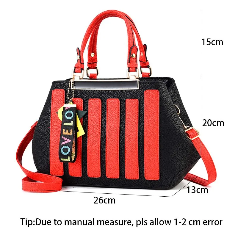 Fashion Stitching Handbag For Women Leather Crossbody Bags Female Messenger Shoulder Tote Lady Purse Bolsa Sac A Main SS7242 (7)