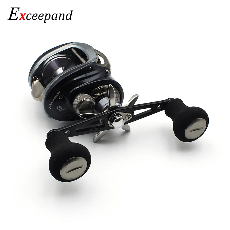 Exceepand Black EVA Super Power Fishing Reel Handle for Abu Garcia Daiwa Low Profile Baitcasting Reel Grips