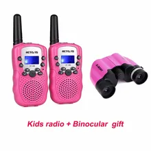 2 color Retevis RT388 Kids Walkie Talkie + Binocular SVBONY 8×21 Ultra Compact Small Porro Prism Travel Telescope Best Gifts