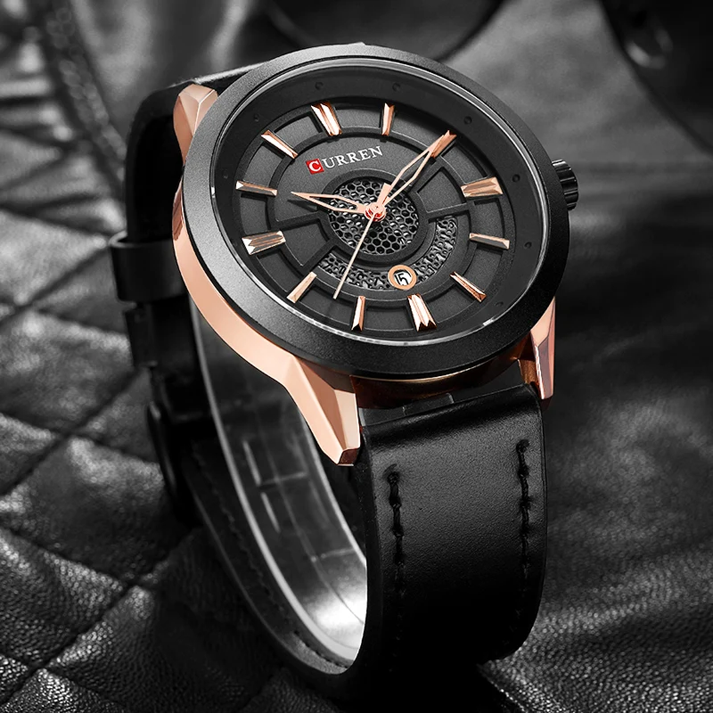 

CURREN Sports Watches Men Fashion Army Quartz Watches Casual Waterproof Wristwatch Male Leather Calendar Clock Relogio Masculino