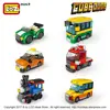 LOZ Mini bloques de huevos de bloques de construcción de modelo de coche de ladrillo juguetes para niños tren deportes coche, Taxi, autobús camión juego de ensamblaje para niños 4009 ► Foto 2/6