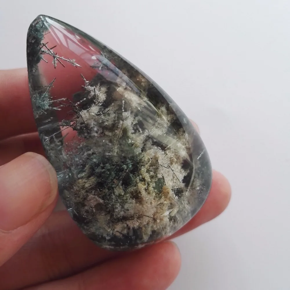 Natural Clear Green Phantom Quartz Crystal Quartz Pendant Quartz