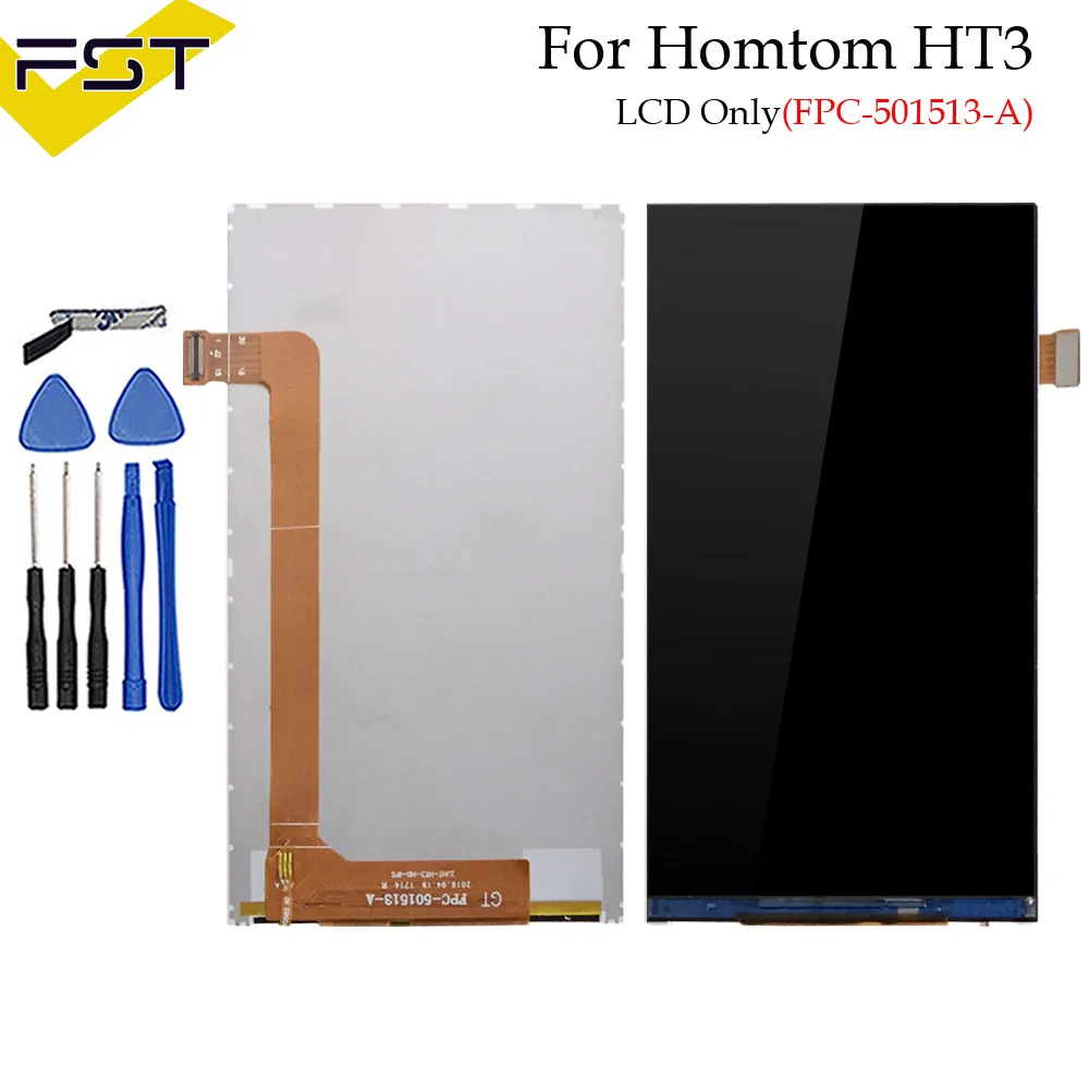 100% Протестировано для HOMTOM HT3 ЖК дисплей запасные части ht3 FPC 501513 A экран без