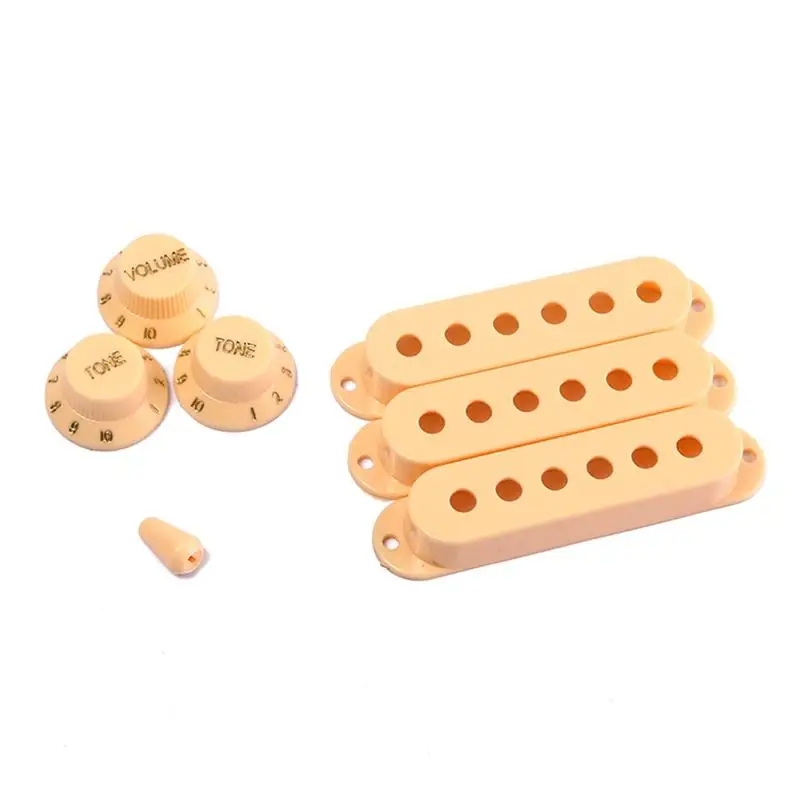 

3 PCS Guitar Pickup Covers Single Coil Pickup Covers Volume Tone Knobs Switch Tip for Fender ST Strat Electric Guitar