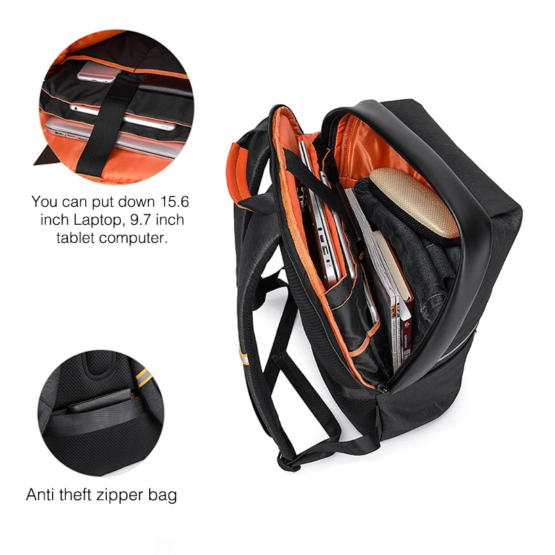 Waterproof Backpack Laptop Bag for Macbook Pro 13 Air 15 Case Mochila Laptop Sleeve Funda Portatil 15.6 with USB Charger Port
