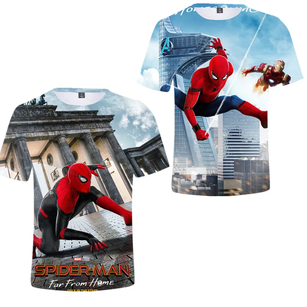 

Boy girl 3d Spider Man Far From Home T Shirt2019Endgame child Tshirts Summer Harajuku Anime Shirt Realm Tops Tees Cotton Casual