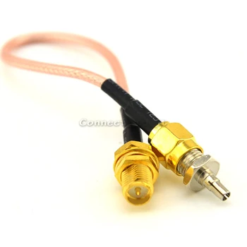 

100pcs Ship by DHL 0.5ft RP SMA Male to RP-SMA Female Extension Jumper Cord 15cm RG316 +SMA Female to CRC9 Male Coax Connector