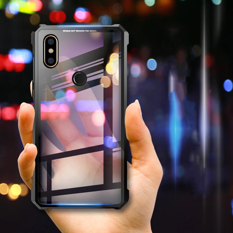 For Xiaomi Mi Mix 2s Aluminum Case+9H tempered glass Metal Military Phone Cover Interesting Frame Bumper |
