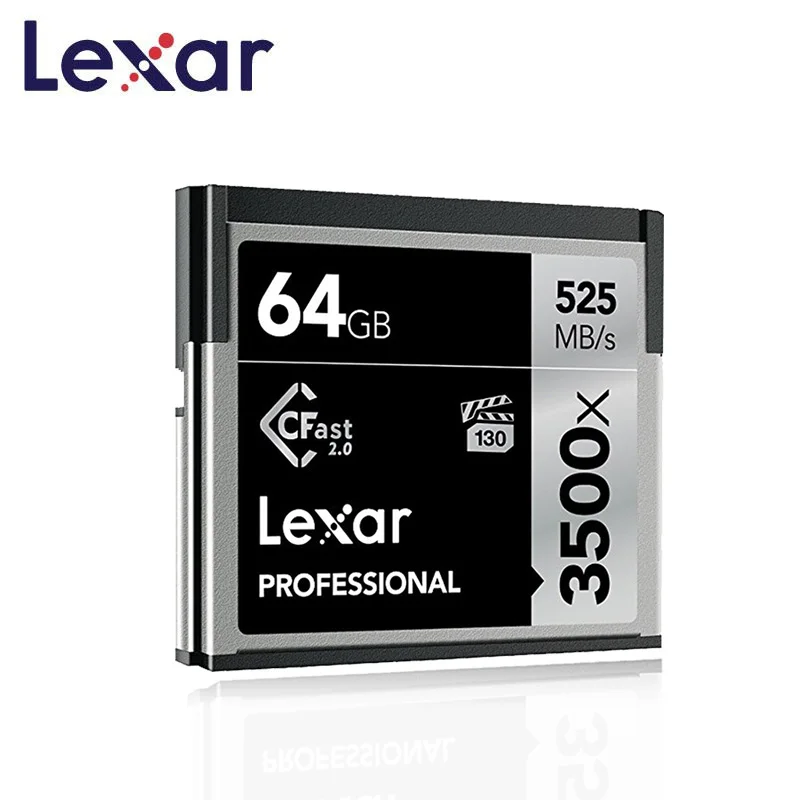 флешка Lexar карта памяти CF флэш-карты памяти 64 ГБ 3500x525 Мб/с CFast 2,0 sd-карта cartao de memoria для SLR HDV VPG-130 камеры карт