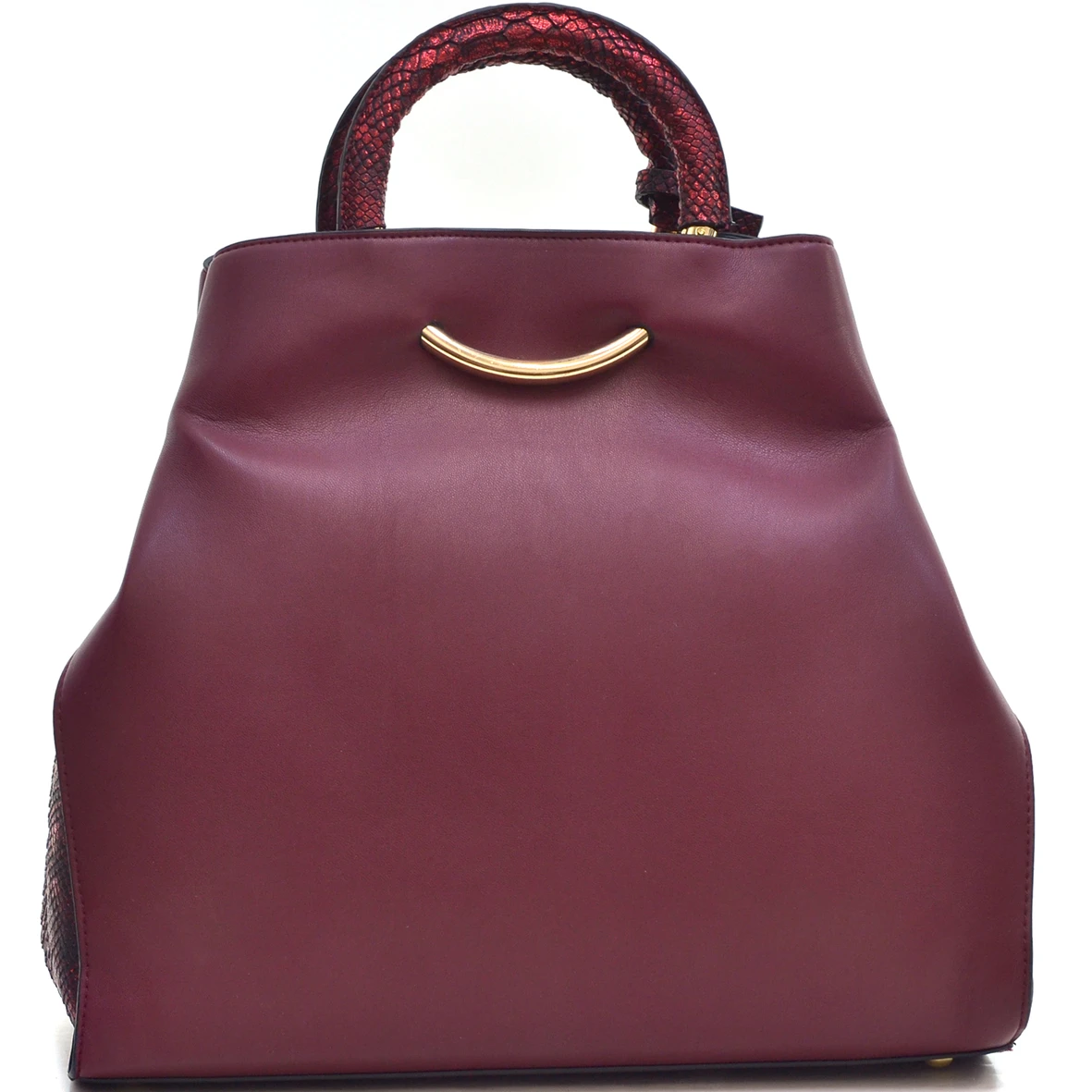Dasein Women's Designer Signature Top Zip Ring Tote Bag Satchel Handbag Purse  with Embossed Trim (4)