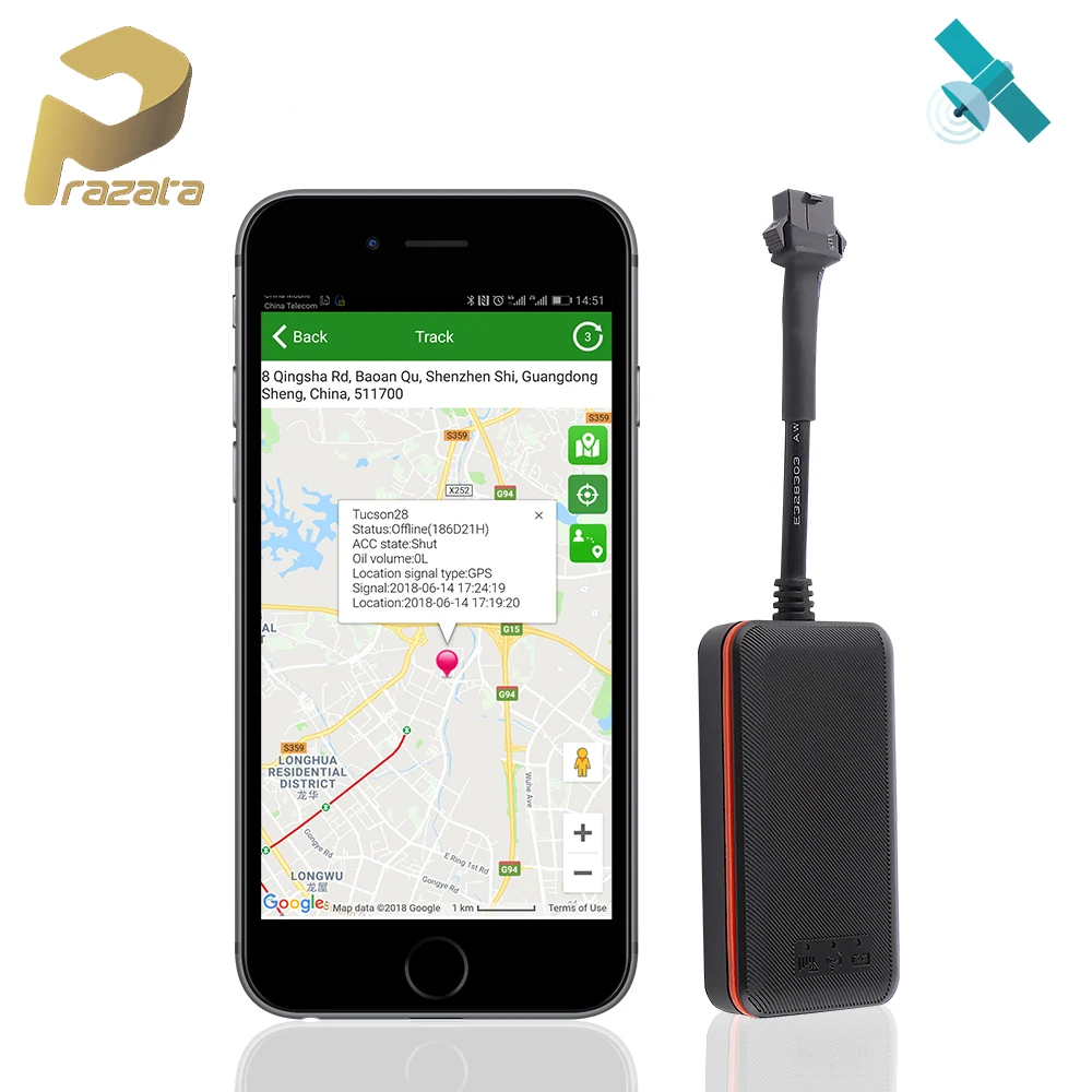 Мини Автомобильный GPS трекер TK108 2G GSM с отключением питания от масла вибрационная