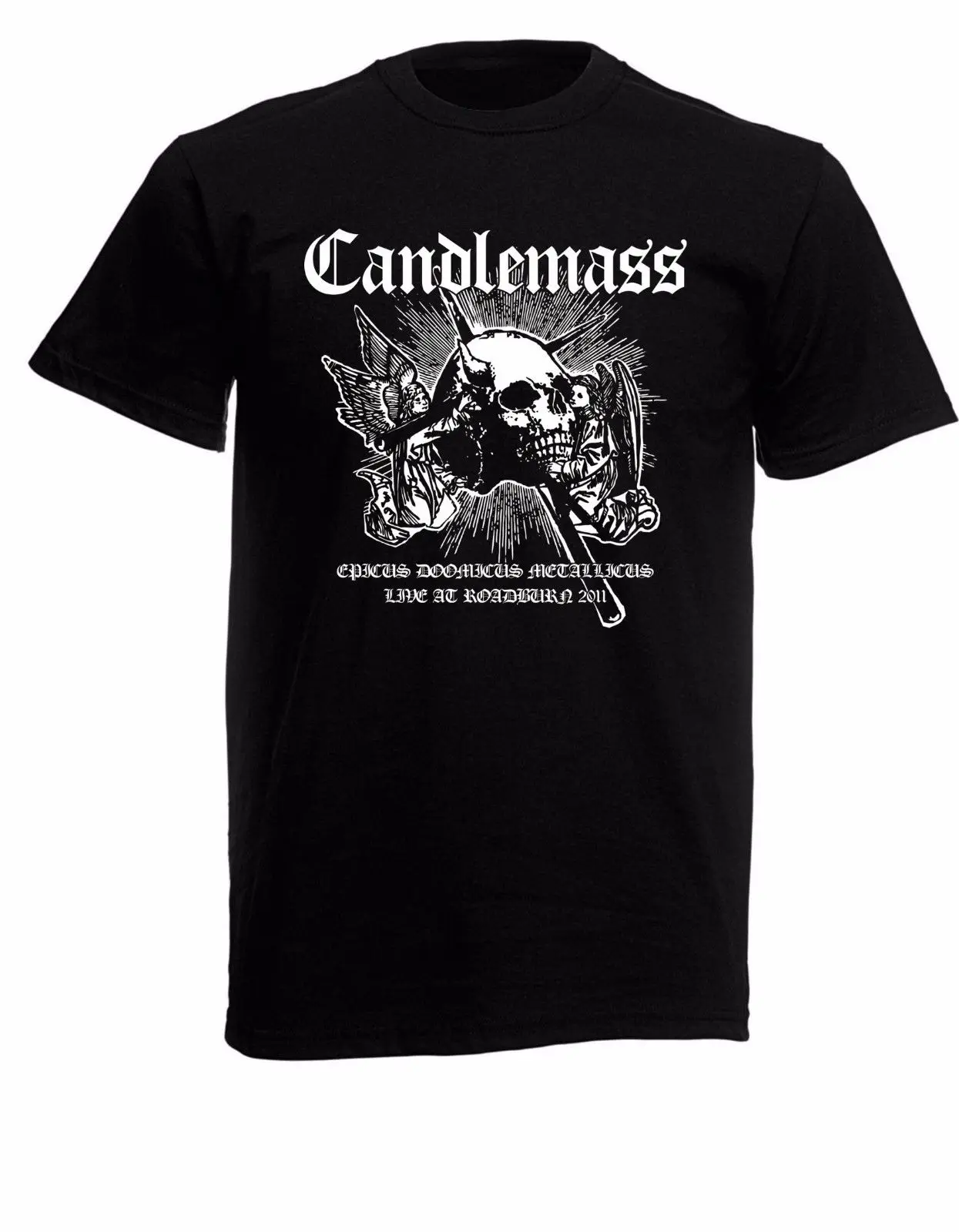 У Candlemass логотип мужские черные рок футболка новые размеры S-XXXL