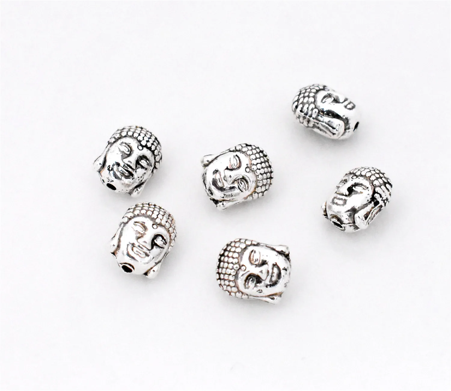 

New Fashion 10pcs/lot 11x9x8mm Antique Silver Plated Buddha statue Beads Charms Pendant DIY Handmade Jewelry Accessories