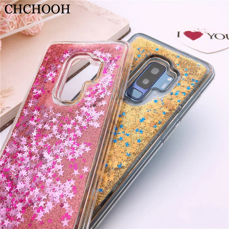 For Samsung Galaxy S9 Protector Bling Glitter Dynamic Liquid Quicksand Phone Case Plus S9+ Soft TPU Covers | Мобильные телефоны и