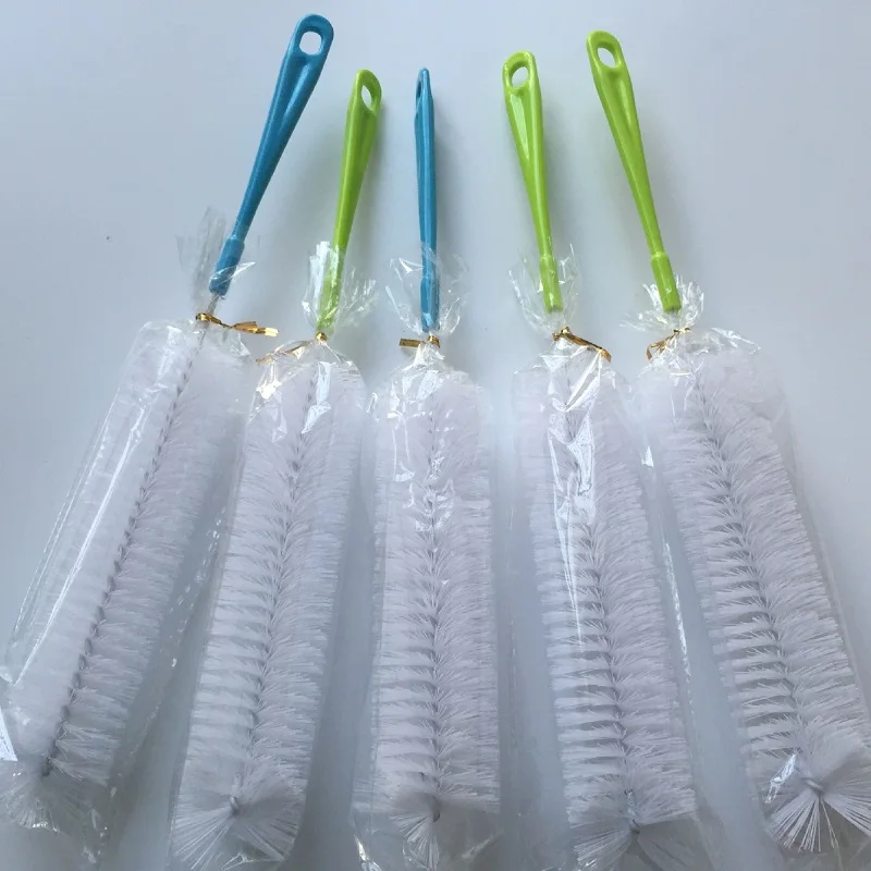 Red Crush Plastic Long Bottle Cleaning Brush For Clean Of Bottles Water