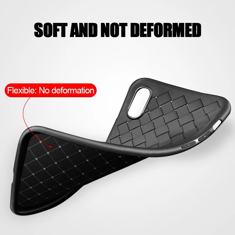 Artisome Soft Silicone Case For Apple iPhone 7 8 Plus Case For iPhone X 10 6 6s 7 8 Case 360 Protect Shell Grid Woven Cover (8)