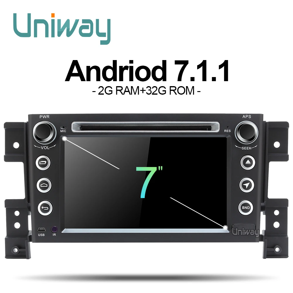 uniway ZWTL7071 2G 32G 2 din android 7 1 font b car b font dvd for