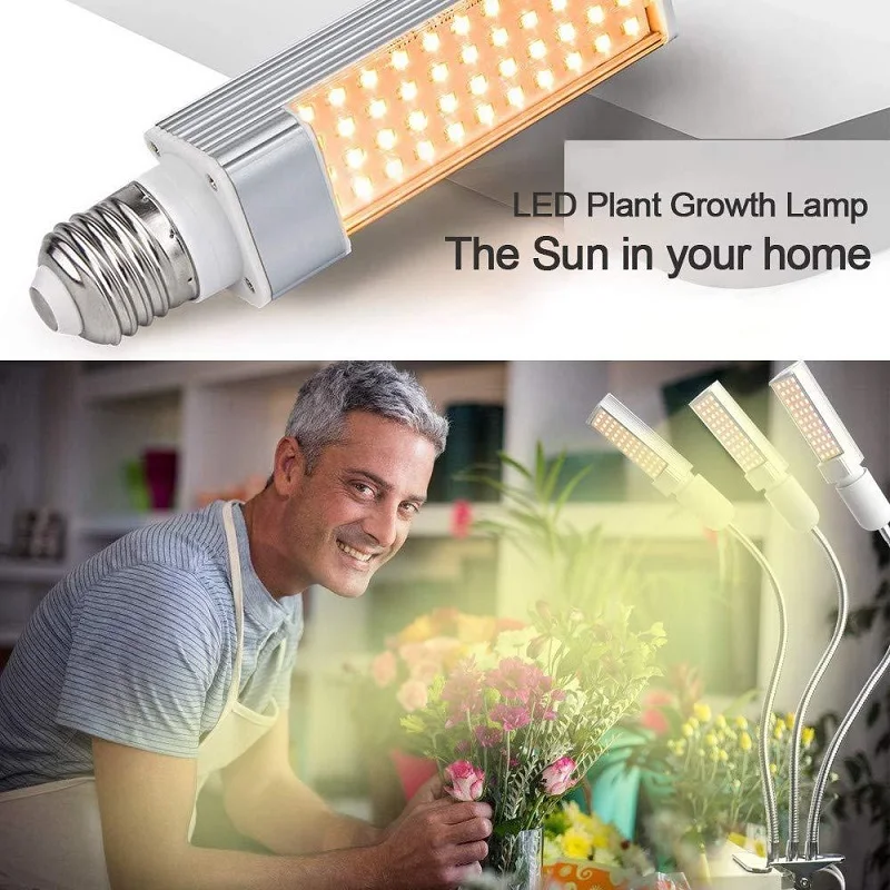 DC 5В USB с таймером затемнения E27 светодиодный Grow светильник Sunlike полный спектр светодиодные полосы освещения мощностью 45 Вт 88/120/132 светодиодный растительная лампа для рассады растений fitolampy