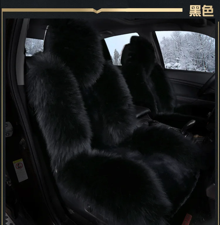 Car Seat Covers Winter Chair Warm Automobiles Seats Cover Faux Wool Auto Car-styling Goods For Lada Cars-Women Fur Accessories