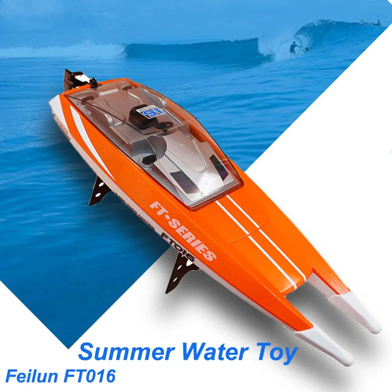 

New RC Boat Feilun FT016 2.4GHz Waterproof Racing Remote Control Boat With LCD Screen Gift For Children Toys Kids RC Boats