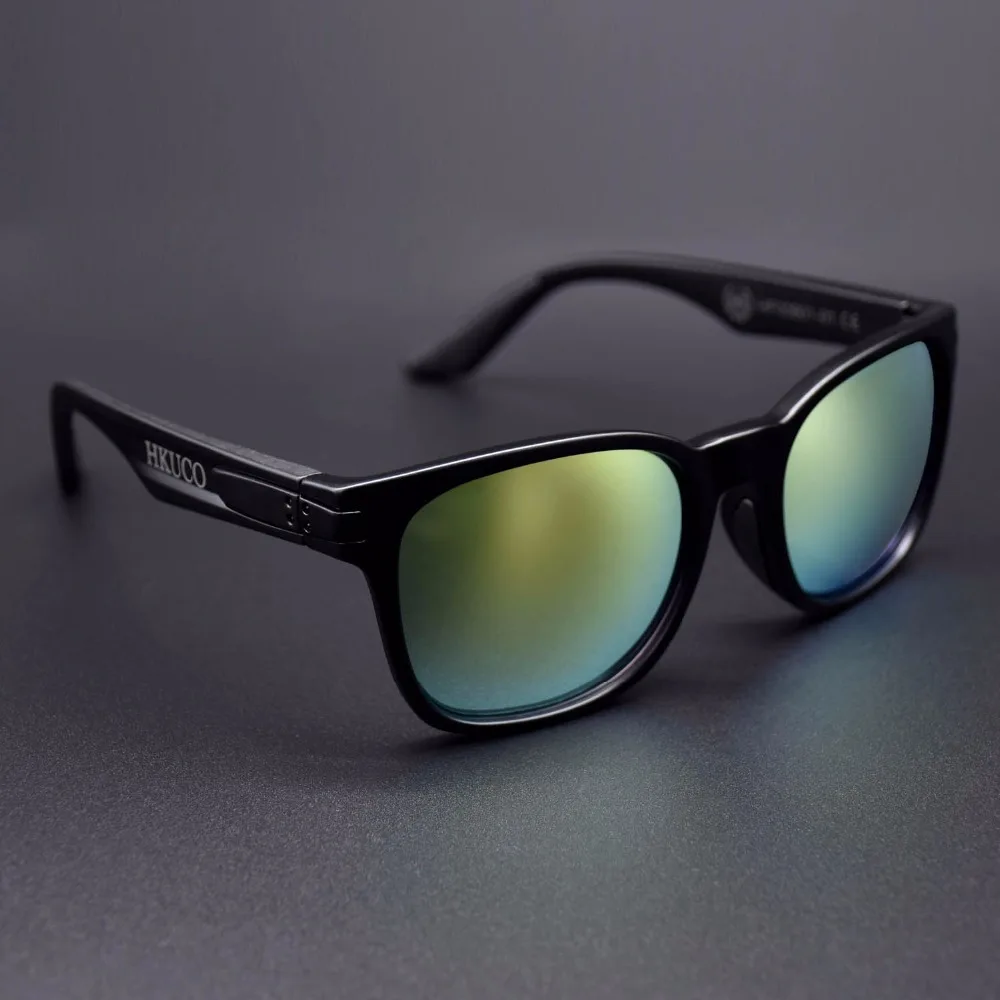 

HKUCO Basic Fashion High Quality Black Plastic Frame Polarized TAC Lens Sunglass Multi-color Optional