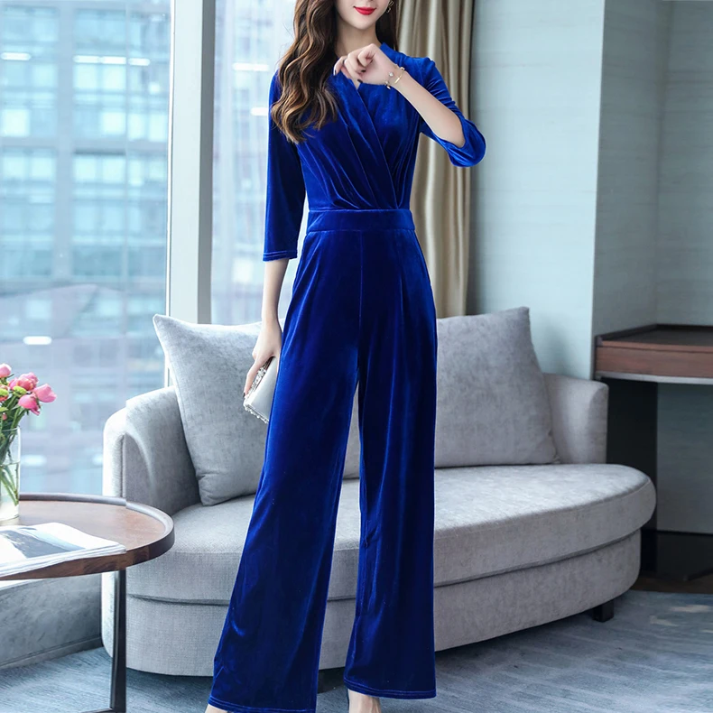 Jumpsuit Overalls Ladies Wide Leg 