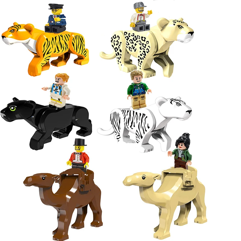 Legoing Figures Animal Brick Building Blocks Tiger Camel Legoing Animal Building Blocks Toys for Children With Legoings Bricks