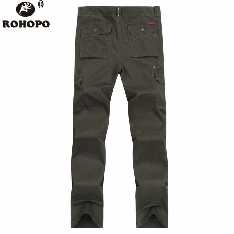 

Amy Green Men Pockets Pant Full Length Straight Cargo Trousers Pants 100% Tick Cotton Men Overall Military Tactical Pant #7797