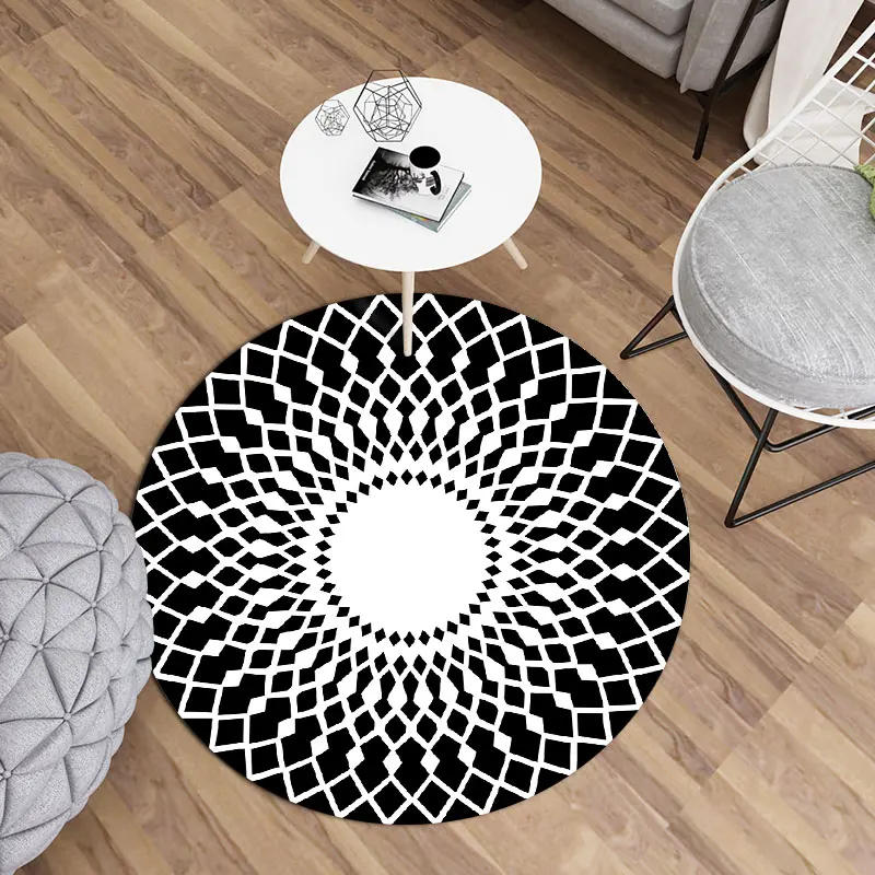 Круглый ковер девочка скандинавские домашние мультфильм детская спальня ковер для гостиной диван компьютерный стул декоративный коврик tapetes