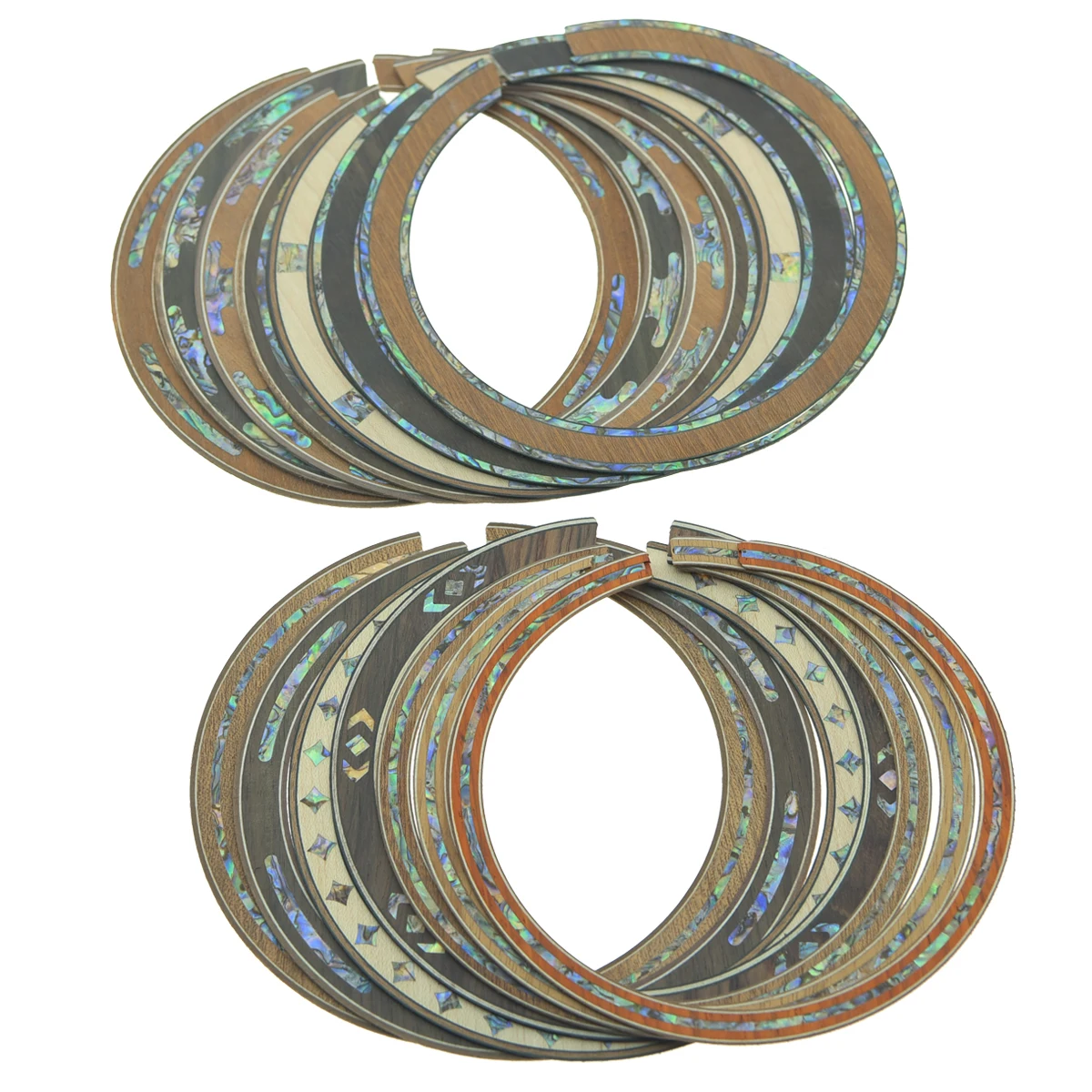 

KAISH 110mm diameter Acoustic Guitar Soundhole Sapelli/ Rosewood/ maple/ Mahogany Rosette with Square Abalone Shell Inlay