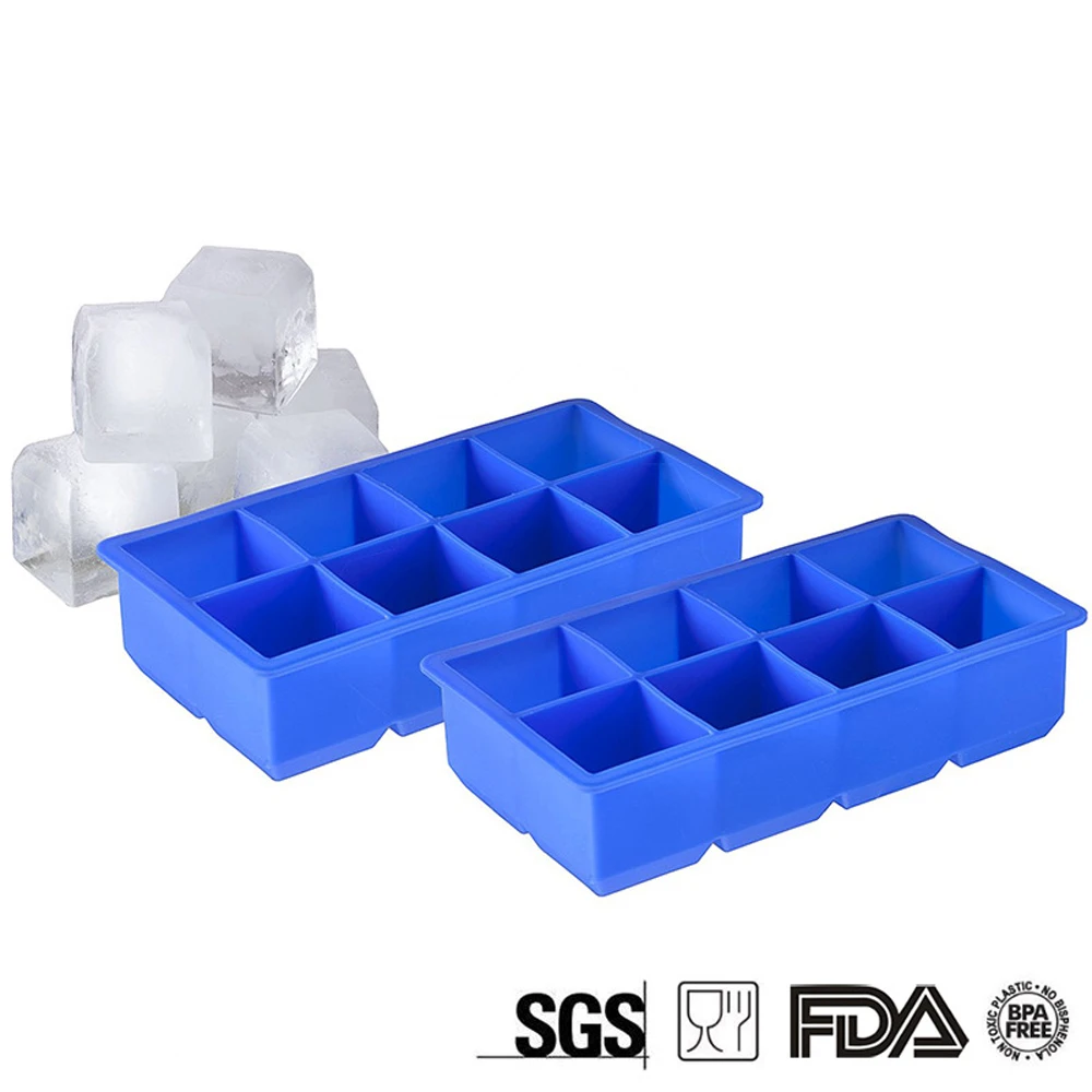 Creative Styling Party Bar Square Silicon Ice Mold for Whiskey Cocktail