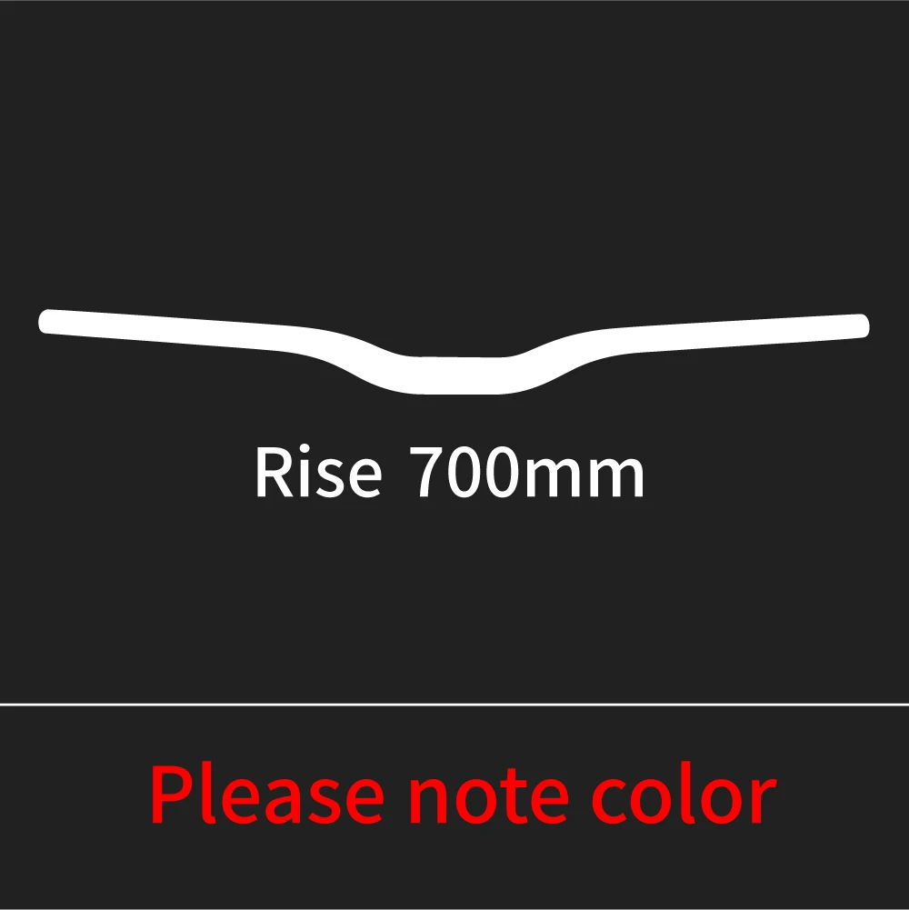 Красочные 3K Глянцевые полностью Углеродные волокна MTB велосипед прямой плоский/подъемный Руль Горный велосипед руль 31,8*600-740 мм CB230 - Цвет: rise 700mm